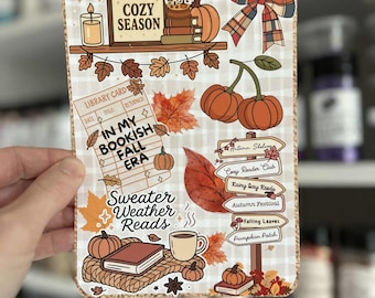 Inserto para Kindle, Kindle de otoño, inserto para funda de Kindle, chica de otoño, romance, romance oscuro, clima para suéteres, inserto para lector electrónico, accesorio para Kindle