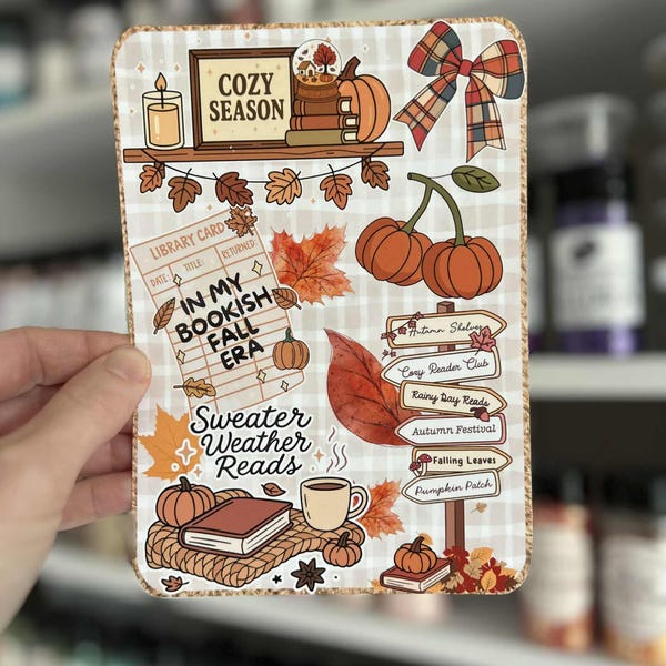 kindle insert, Fall kindle, kindle case insert, Fall girl, romantasy, dark romance, sweater weather, e reader insert, kindle accessory