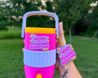 can cooler, viral can holder, nail saver, tab opener, bookish gift, book lover, reader, hot girls read, badge reel, reading addiction
