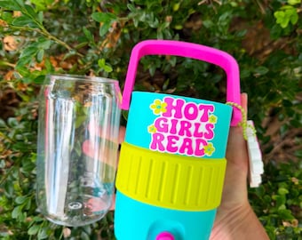 can cooler, can holder, viral can holder, nail saver, tab opener, bookish gift, book lover, reader, hot girls read