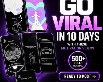 500+ Animation Visual Motivation Reels Bundle, Viral Motivational Videos, Animated Instagram Reels, TikTok Mindset Content, YouTube Shorts