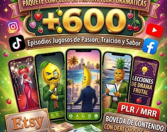 スペイン語のフルーツ小説リール600以上 – TikTok、Instagramリール、YouTubeショート向けの100%バイラルPLRコンテンツ