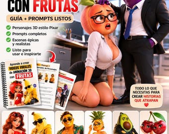 Guide PDF sur les suggestions d'IA pour la création de romans 3D sur les fruits | Scénarios, personnages, scènes et dialogues pour TikTok, Reels et Shorts