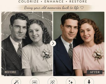 Servizio di restauro fotografico, colorazione di foto in bianco e nero, riparazione di vecchie foto di famiglia, ritocco fotografico digitale in HD