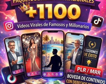 Reels - Shorts Bundle Virales en Español +1100 Videos Cortos Motivacionales En Español PLR / Youtube, Tiktok, Instagram