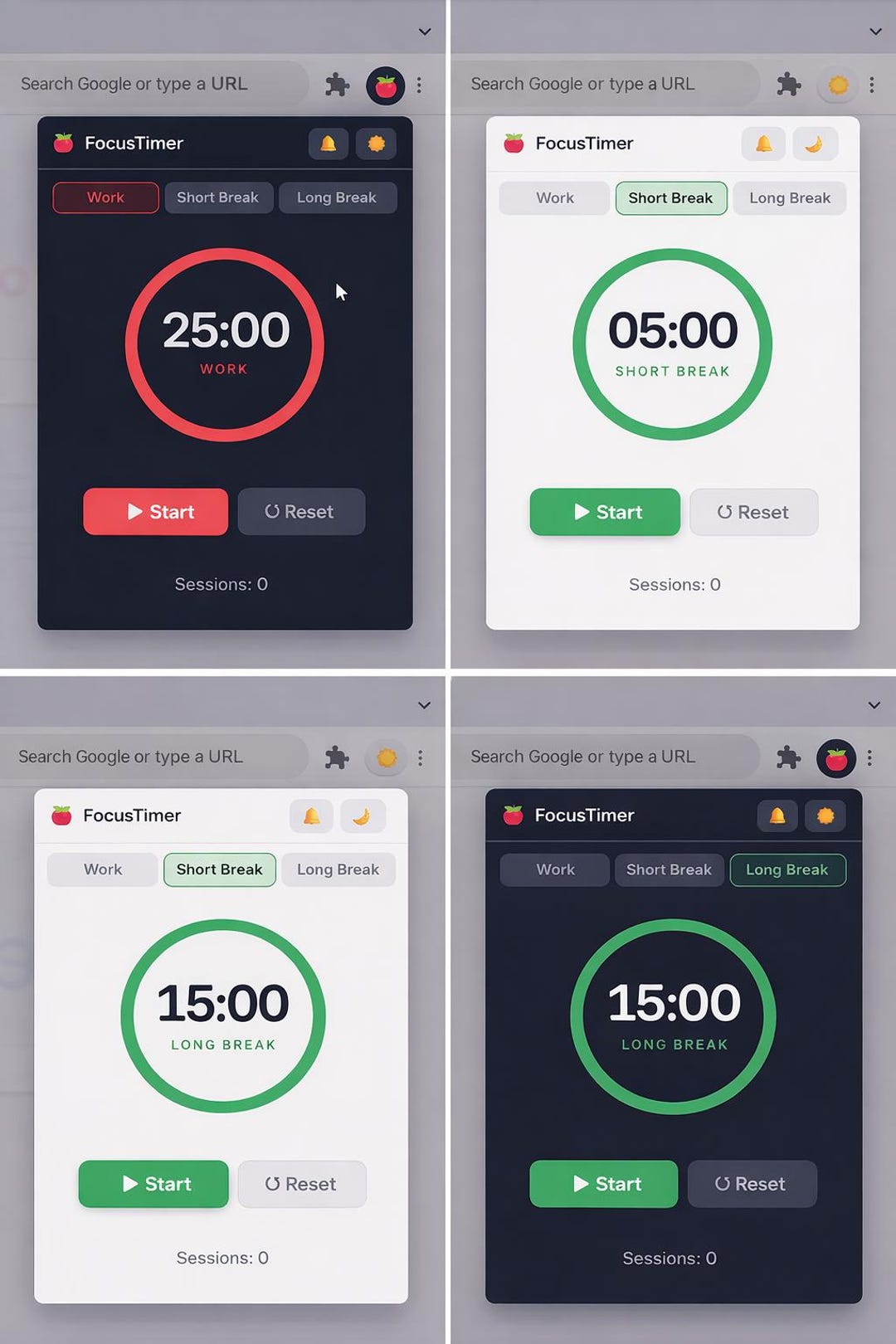 Focus Timer Chrome Extension | Digital Download | Pomodoro Timer for ...