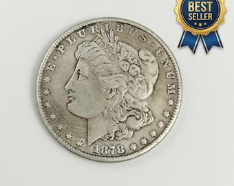1878 Morgan Silver Dollar – Authentic US Liberty Coin, 90% Silver Collector Item