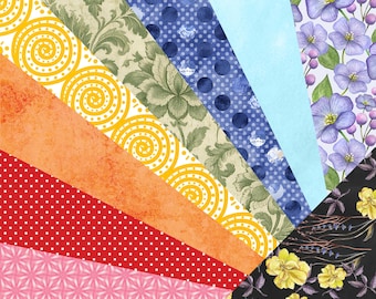 Foundation Paper Piecing Pattern, Scrappy Quilt,FPP Pattern, PDF Download, Beginner Pattern, Foundation Paper Piecing Kit, Sunburst Strings