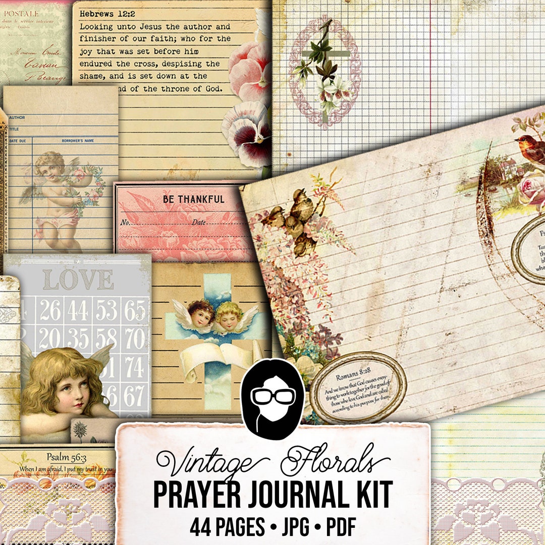 Faith Journal Kit, Bible Study Journal Bundle -44pg Digital Download ...