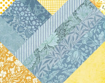 Foundation Paper Piecing Pattern, Scrappy Quilt,FPP Pattern, PDF Download, Beginner Pattern, Foundation Paper Piecing Kit - Heart Strings