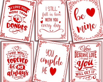 Valentine's Quotes, Journaling Cards S14 -3pg Digital Download- Ephemera Words, Quotes About Love, Junk Journal Quotes, Printable With Quote