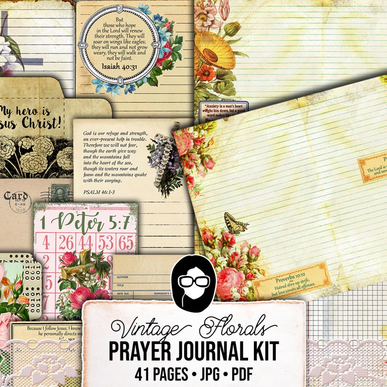 Bible Journaling Printables, Bible Study Journal Bundle -41pg Digital ...