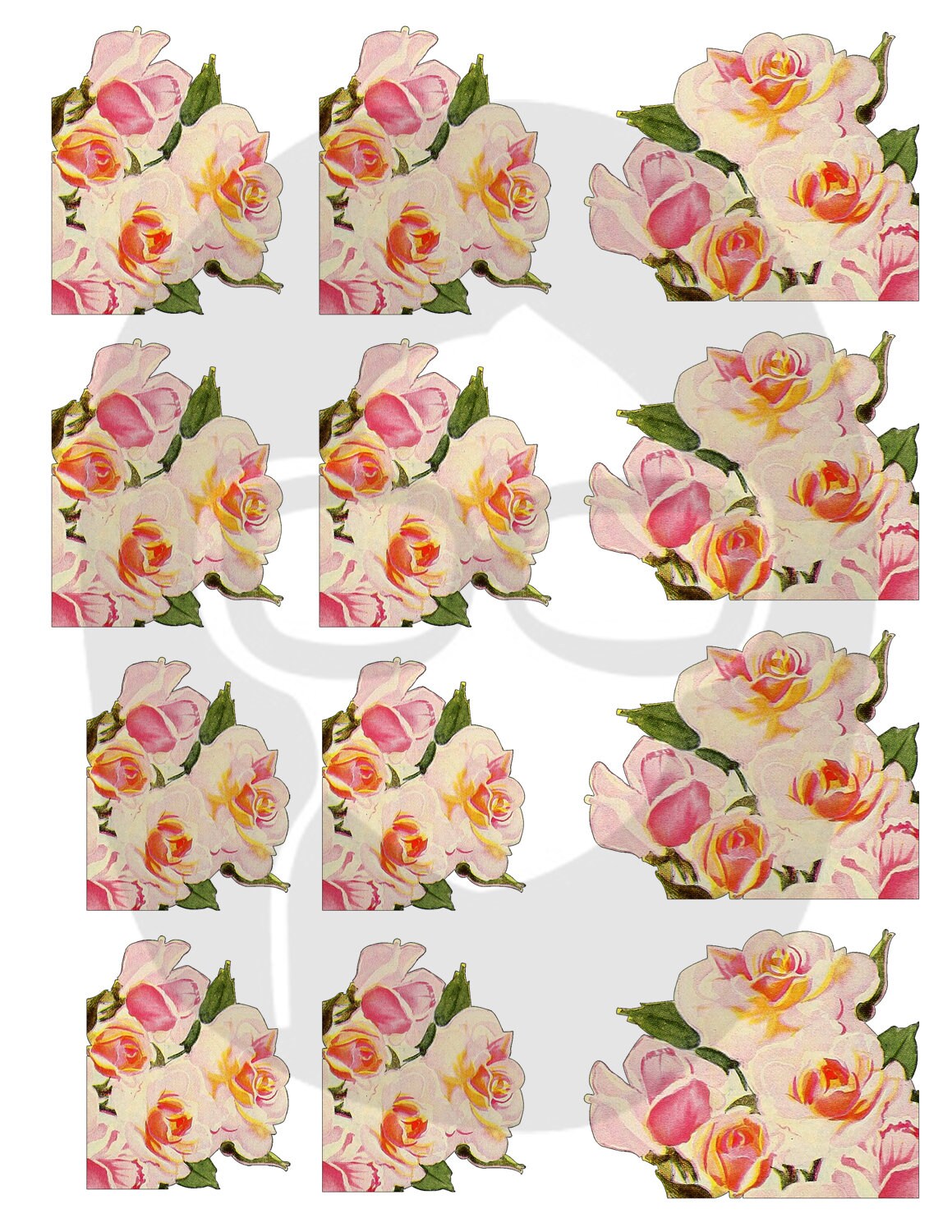 Download Floral Clipart - Decoupage Flowers Set #17 - 8 Page ...