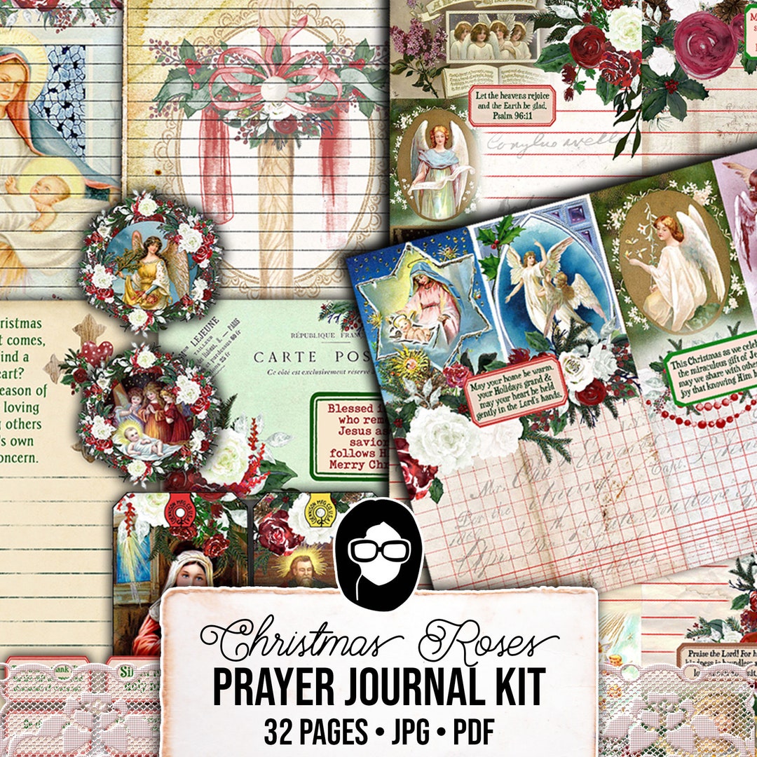 Junk Journal Christmas Printable, Bible Journaling Kit -32pg Digital ...
