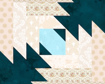 Foundation Paper Piecing Pattern, Scrappy Quilt,FPP Pattern, PDF Download, Beginner Pattern, Foundation Paper Piecing Kit - Pineapple Steps
