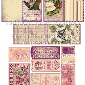 Journaling Pages New Beginnings 27 Journal Pages digital paper packs, grungy digital pages, lined notebook, journal pages image 5