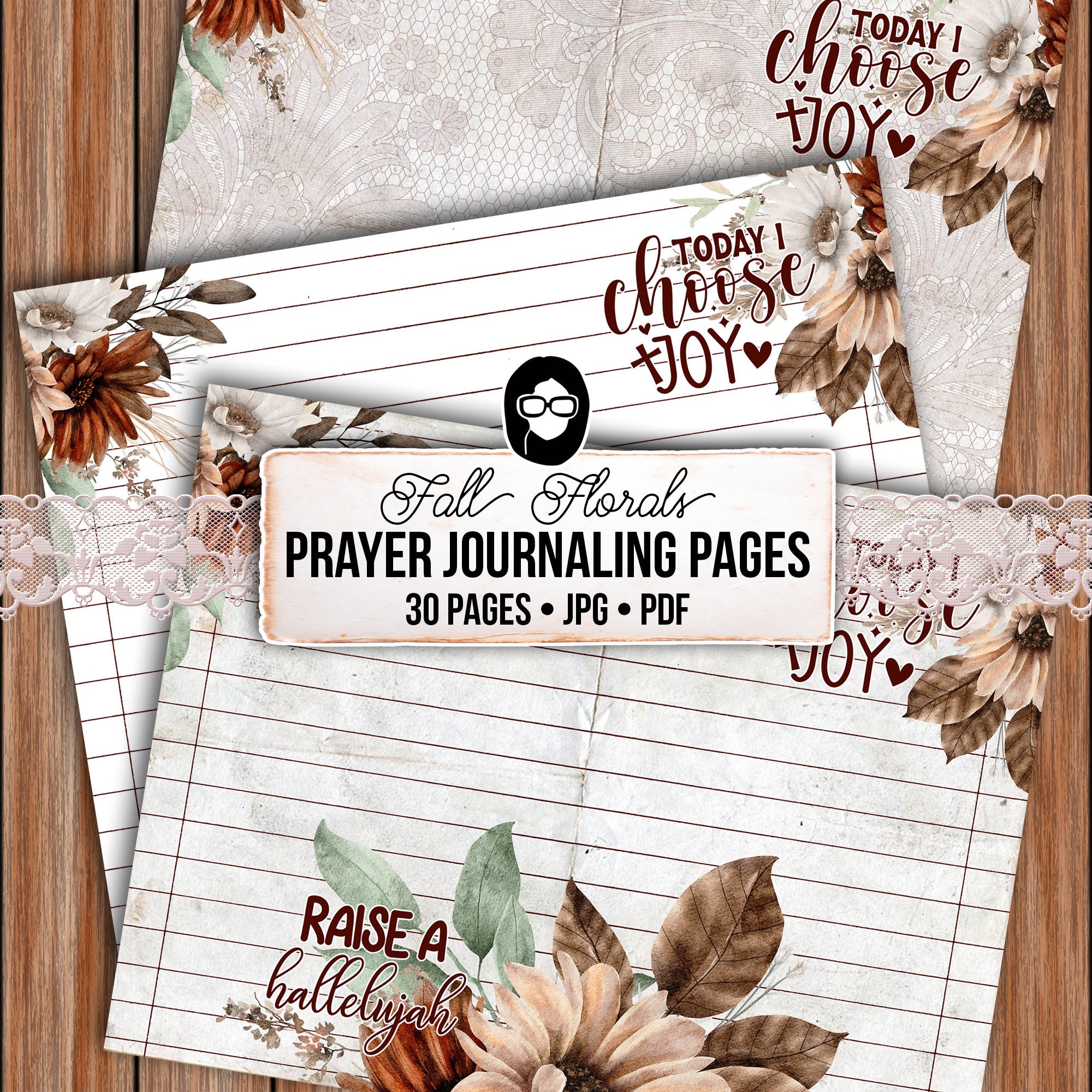 Fall Bible Journal Pages, Prayer Journal for Women -28pg Digital ...