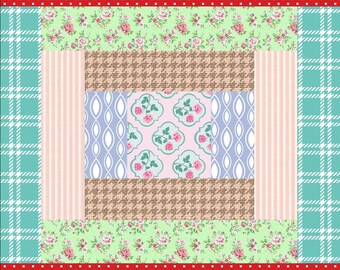 Courthouse Steps Quilt Block Pattern, Scrappy Piecing (PDF Download) Foundation Paper Piecing Kit