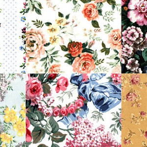 Vintage Floral Pages - Printable Ephemera Set #68 - 14 Pg Instant Download - junk journal kit, journaling kit, ephemera paper pack