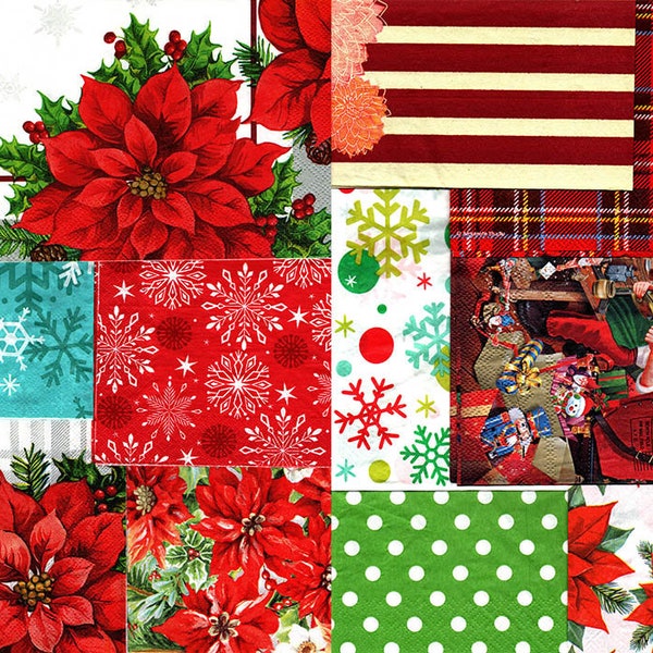 Christmas Pattern Napkin Sample Pack - 10 Piece - LIMITED QUANTITIES