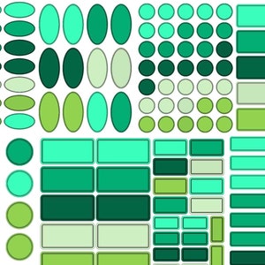 Vintage Labels - Set #7 Green - 7 Page Instant Download - junk journal kit, ephemera paper pack, printable labels