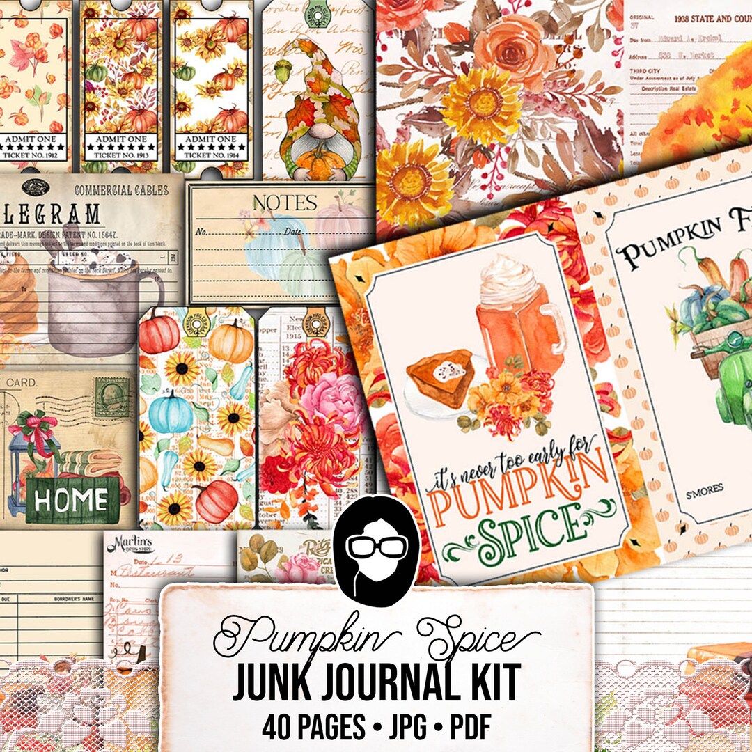 Fall Journaling Kit, Autumn Journal Kit -40pg Digital Download ...