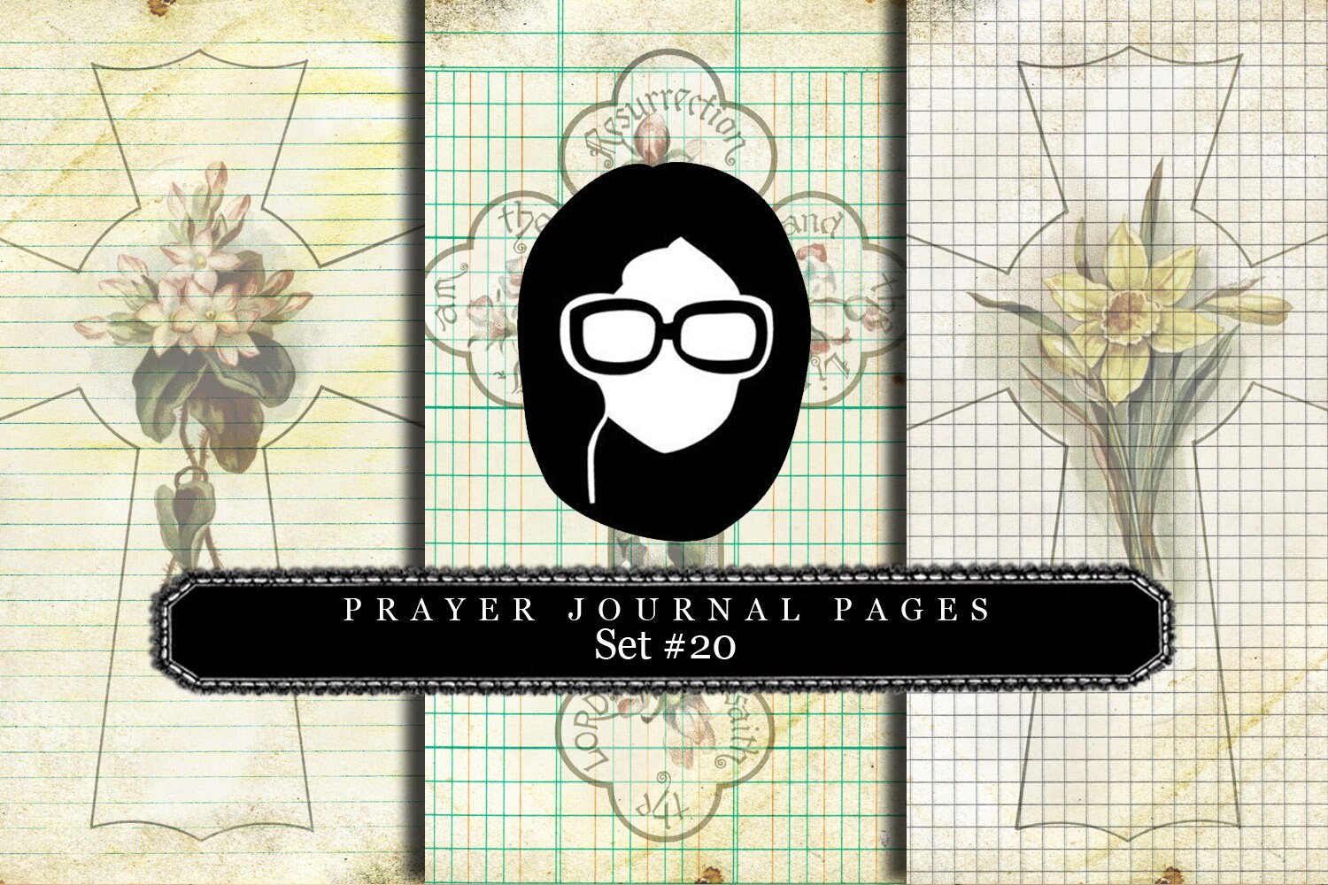 Bible Journaling Kit Bible Verse Set 3 Pg Instant Downloads Vintage Crosses Bible Verses Diy Prayer Journaling Scripture Art