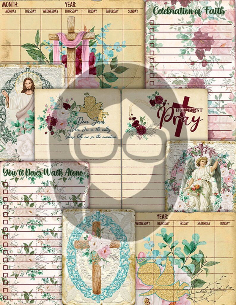 Grief Journal Printable, Bible Journaling Kit -29pg Digital Download- Christian Affirmations ...