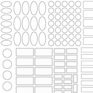 Vintage Labels - Set #7 Black & White #1 - 7 Page Instant Download - junk journal kit, ephemera paper pack