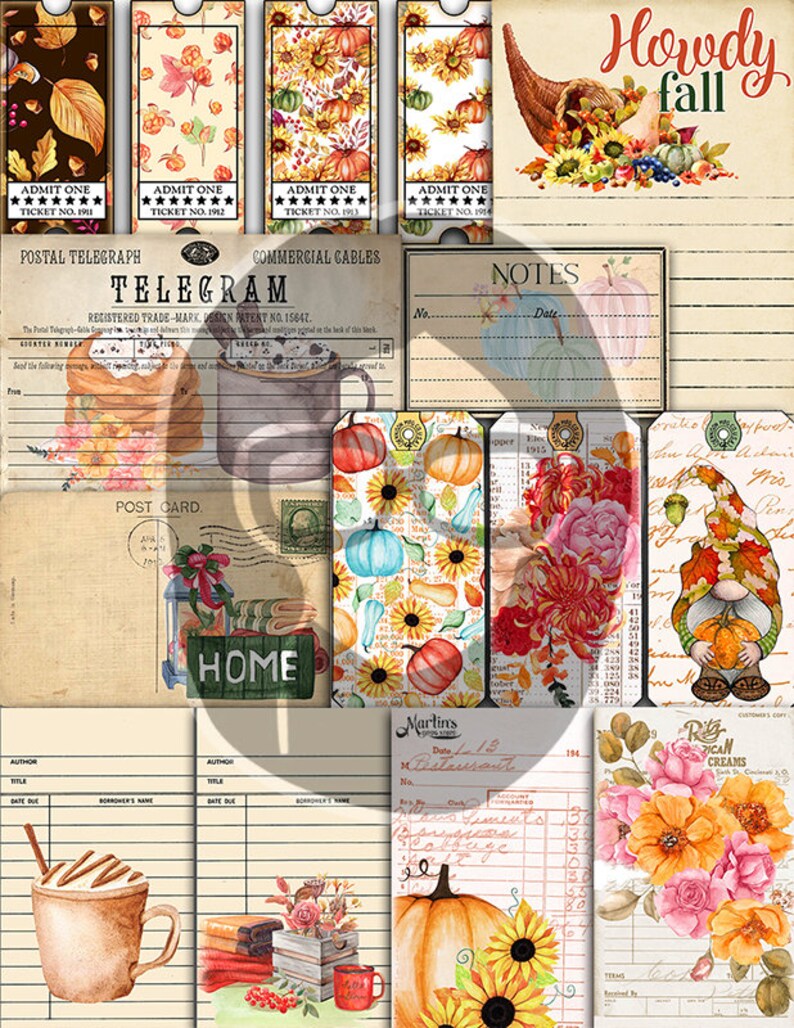Fall Journaling Kit, Autumn Journal Kit -40pg Digital Download ...