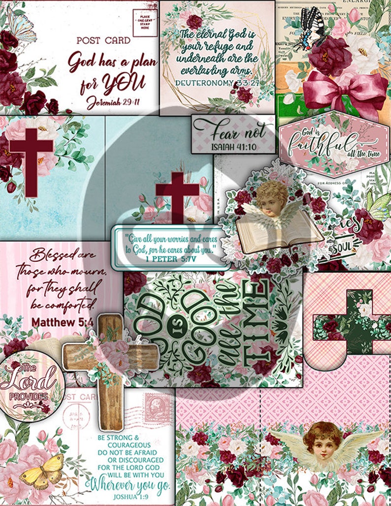 Grief Journal Printable, Bible Journaling Kit -29pg Digital Download- Christian Affirmations ...