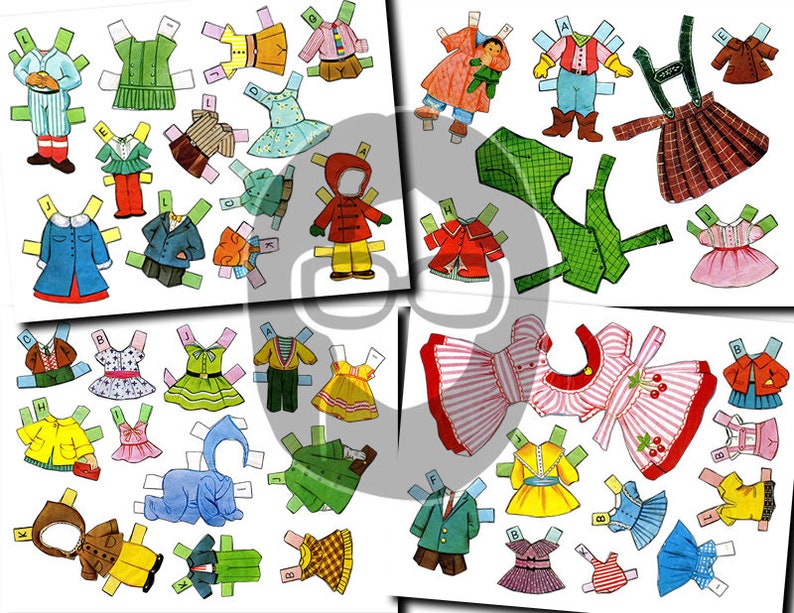 Paper Doll Printable Paper Dolls Vintage 23pg Digital Etsy