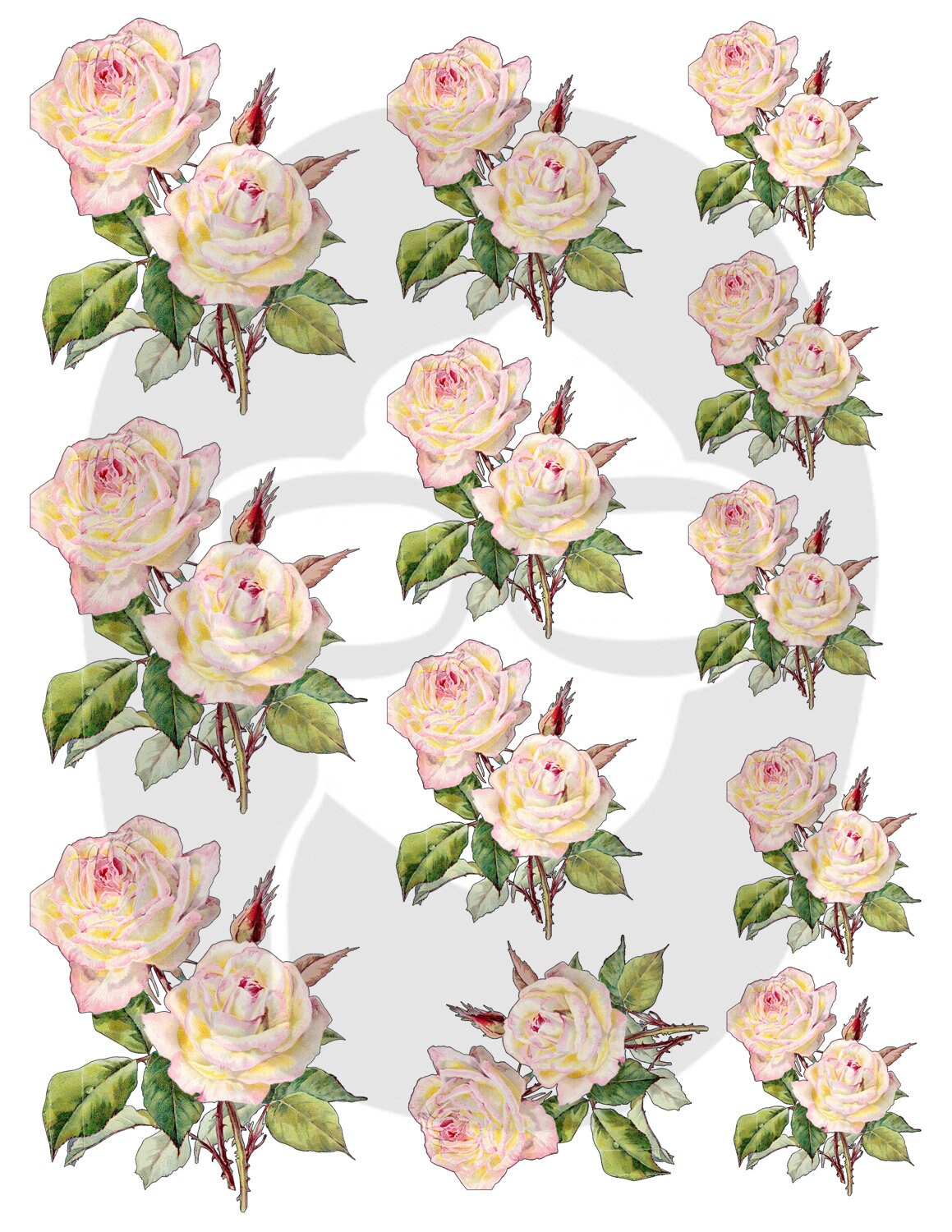 Download Floral Clipart - Decoupage Flowers Set #21 - 8 Page ...