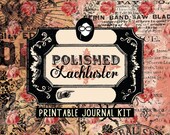 Grungy Pages Digital – Polished Lackluster - 25 Journal Pages, grungy digital pages, lined notebook, floral journals, journaling pages