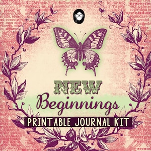 Journaling Pages – New Beginnings - 27 Journal Pages - digital paper packs, grungy digital pages, lined notebook, journal pages