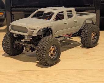 SCX24 TRX4M 2024 Toyota Tacoma Cut and Bobbed 3D Printed Body