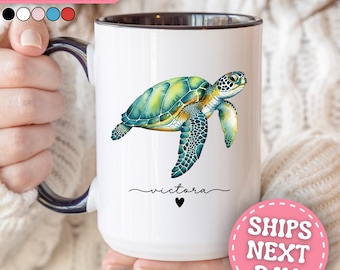 Turtle Mug Personalized Turtle Coffee Mug Custom Turtle Gifts for Turtle Coffee Cup Turtle Cup Turtle Mug Gift
