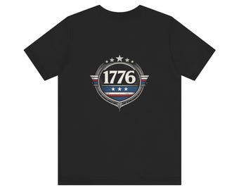 1776 Patriotic T-Shirt, American Flag Graphic T-Shirt, Revolutionary War Apparel
