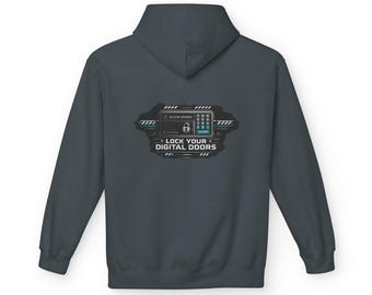 Lock Your Digital Doors Cybersecurity Hoodie | Tech Security Pullover
