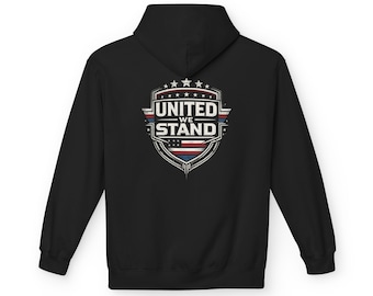 United We Stand Patriotic Hoodie | American Flag Design
