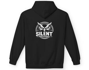 Silent Professional Owl hoodie, Tactical Military Graphic Tee, Minimalist Combat Style