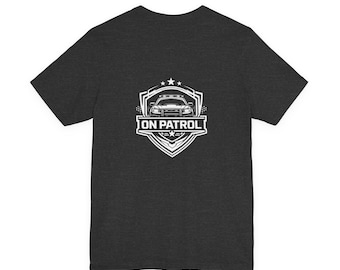 On Patrol Police T-Shirt, Law Enforcement Duty Apparel, First Responder Tee