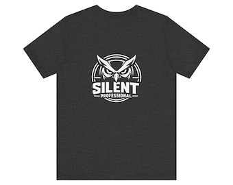 Silent Professional Owl T-Shirt, Tactical Military Graphic Tee, Minimalist Combat Style