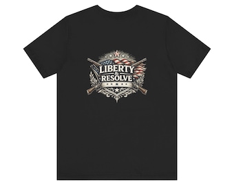 Liberty & Resolve logo T-Shirt | American Flag Graphic T-Shirt | USA Apparel | Freedom