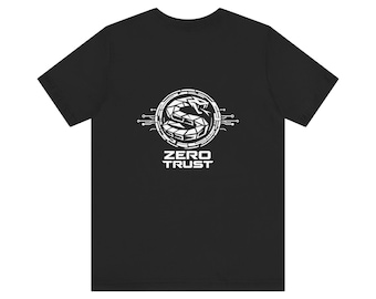 Zero Trust Cyber Snake Shield T-Shirt, Cybersecurity Hacker Graphic Tee