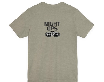 Night Ops Military Typography T-Shirt, Operator Combat Style Apparel