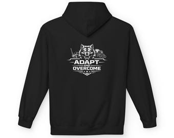 Adapt and Overcome Tactical Wolf Hoodie | Military Wolf Graphic Hoodie