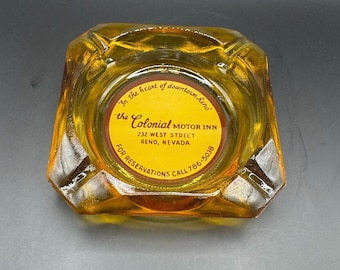 Vintage The Colonial Motor Inn Ashtray Reno Nevada