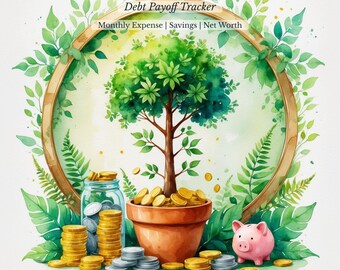 Budget Planner Printable | Debt Payoff & Expense Tracker