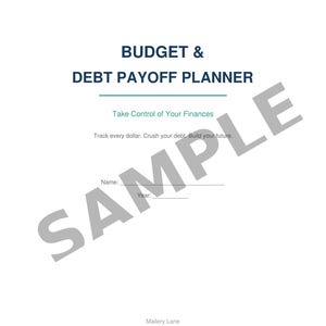 Budget Planner Printable | Debt Payoff Tracker | Monthly Expense Log | Savings Goal | Net Worth | Bill Calendar | Digital Download PDF